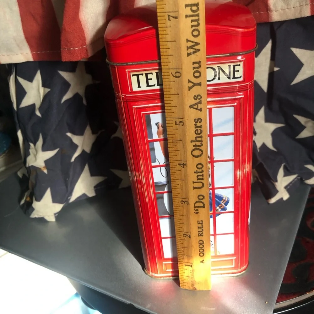 Churchill's Red English Telephone Booth Tin Bank